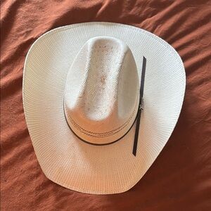 Cream Cowboy Hat with Black Band